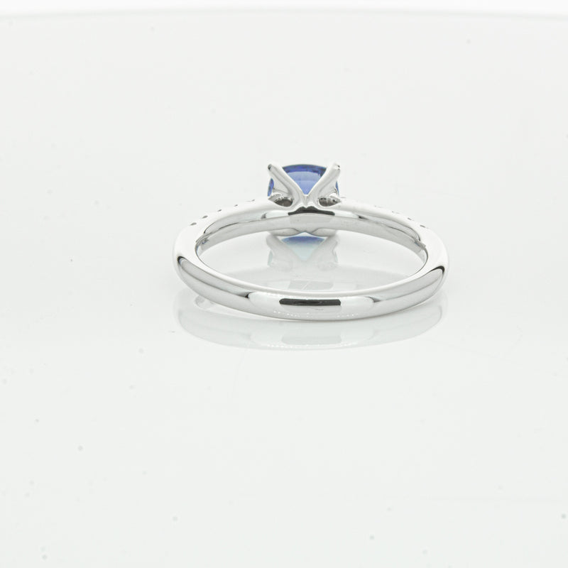 18ct White Gold 1.21ct Sapphire & Diamond Meridien Ring-Ring-Walker & Hall