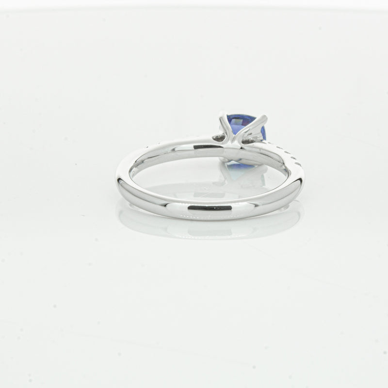 18ct White Gold 1.21ct Sapphire & Diamond Meridien Ring-Ring-Walker & Hall
