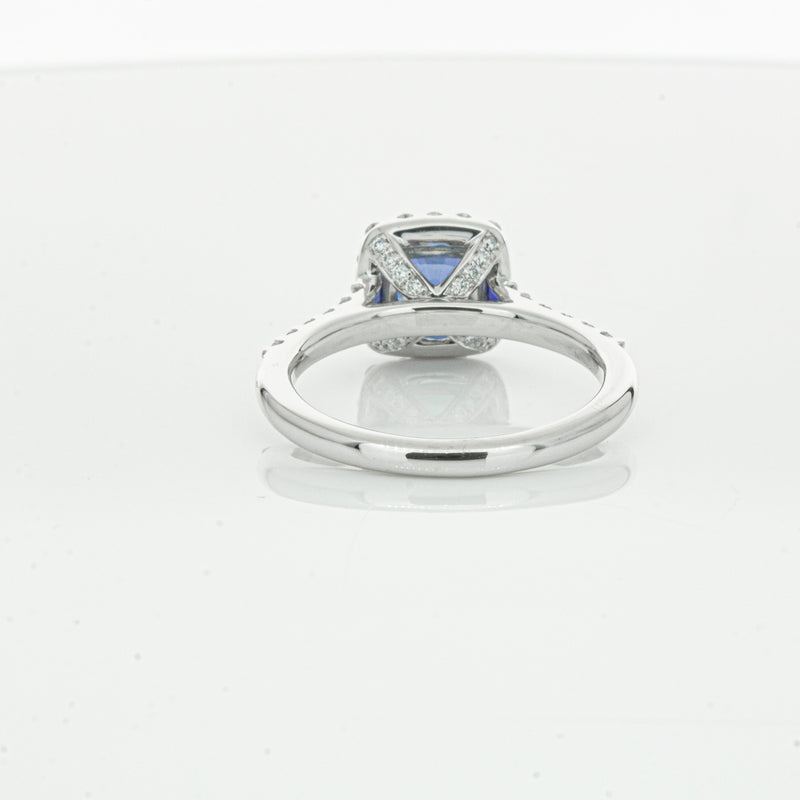 18ct White Gold 1.24ct Sapphire & Diamond Manhattan Ring-Ring-Walker & Hall