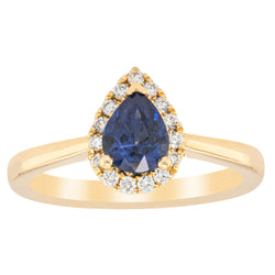 18ct Yellow Gold 1.05ct Sapphire & Diamond Nina Ring - Ring - Walker & Hall