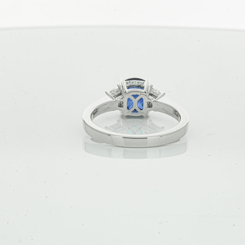 18ct White Gold Sapphire & Diamond Ring-Ring-Walker & Hall