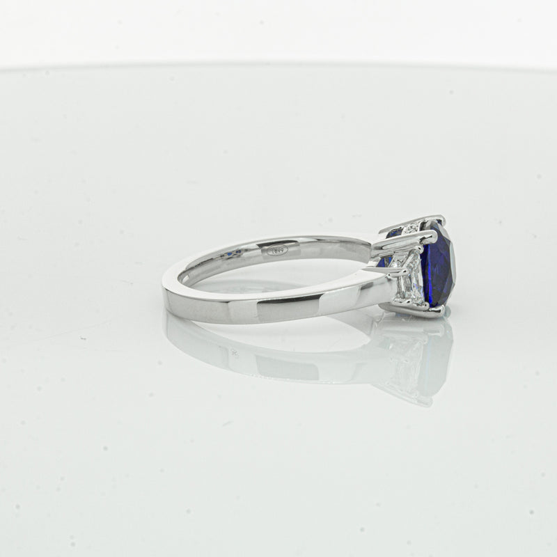 18ct White Gold Sapphire & Diamond Ring-Ring-Walker & Hall