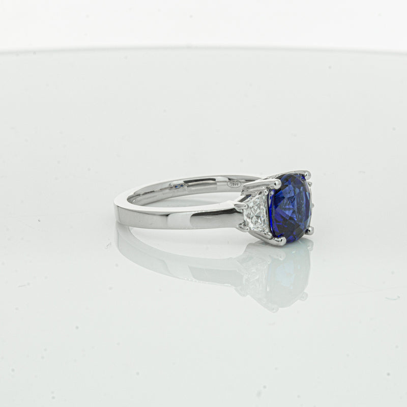 18ct White Gold Sapphire & Diamond Ring-Ring-Walker & Hall