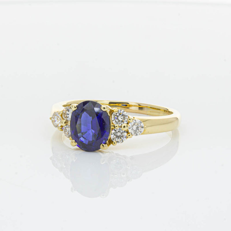 Deja Vu 18ct Yellow Gold 1.42ct Sapphire & Diamond Ring-Ring-Walker & Hall