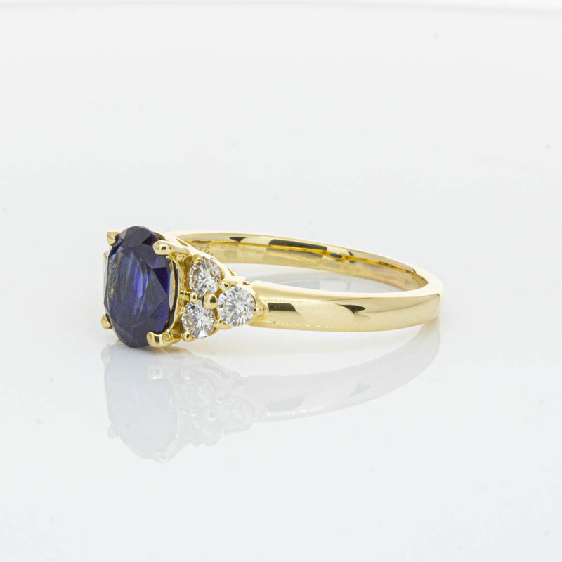 Deja Vu 18ct Yellow Gold 1.42ct Sapphire & Diamond Ring-Ring-Walker & Hall