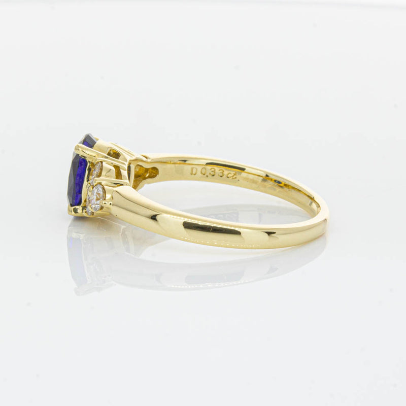 Deja Vu 18ct Yellow Gold 1.42ct Sapphire & Diamond Ring-Ring-Walker & Hall