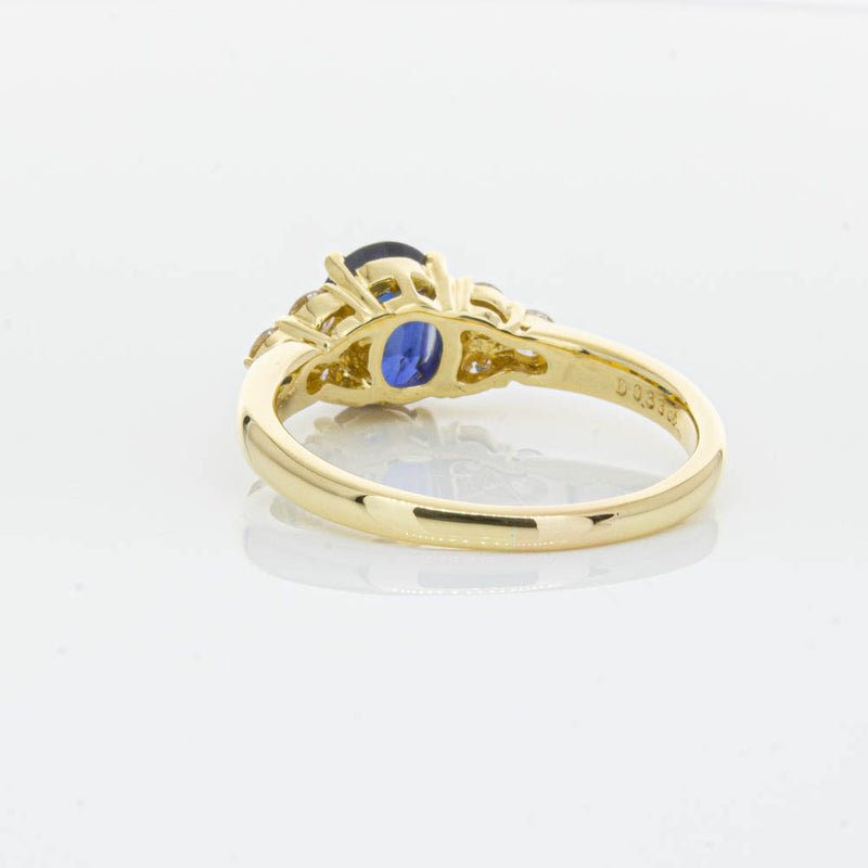 Deja Vu 18ct Yellow Gold 1.42ct Sapphire & Diamond Ring-Ring-Walker & Hall