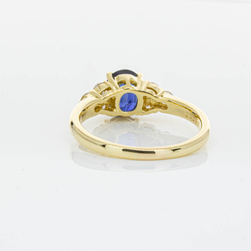 Deja Vu 18ct Yellow Gold 1.42ct Sapphire & Diamond Ring-Ring-Walker & Hall
