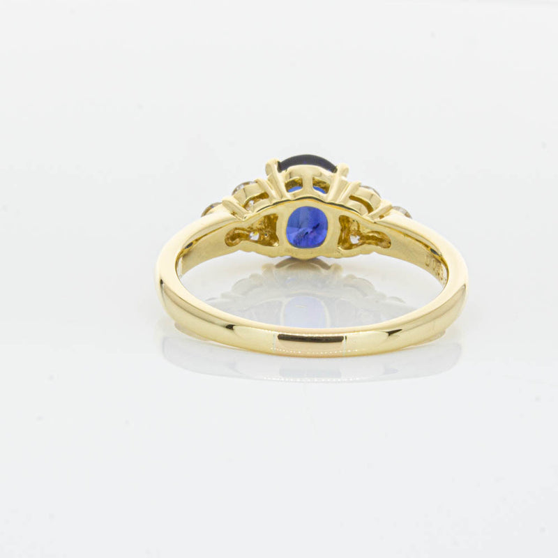 Deja Vu 18ct Yellow Gold 1.42ct Sapphire & Diamond Ring-Ring-Walker & Hall