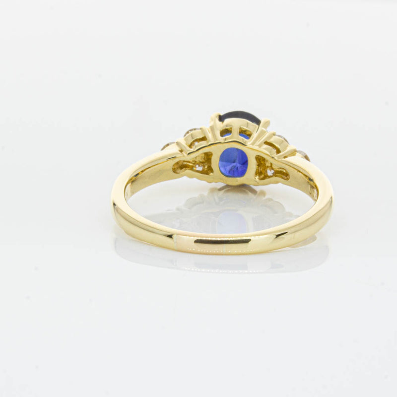 Deja Vu 18ct Yellow Gold 1.42ct Sapphire & Diamond Ring-Ring-Walker & Hall