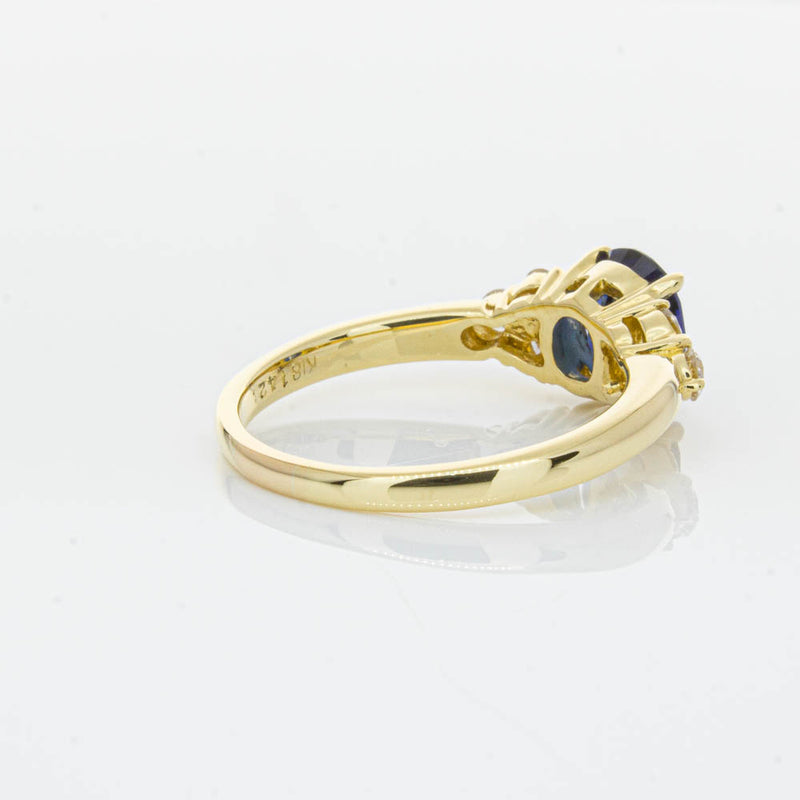 Deja Vu 18ct Yellow Gold 1.42ct Sapphire & Diamond Ring-Ring-Walker & Hall