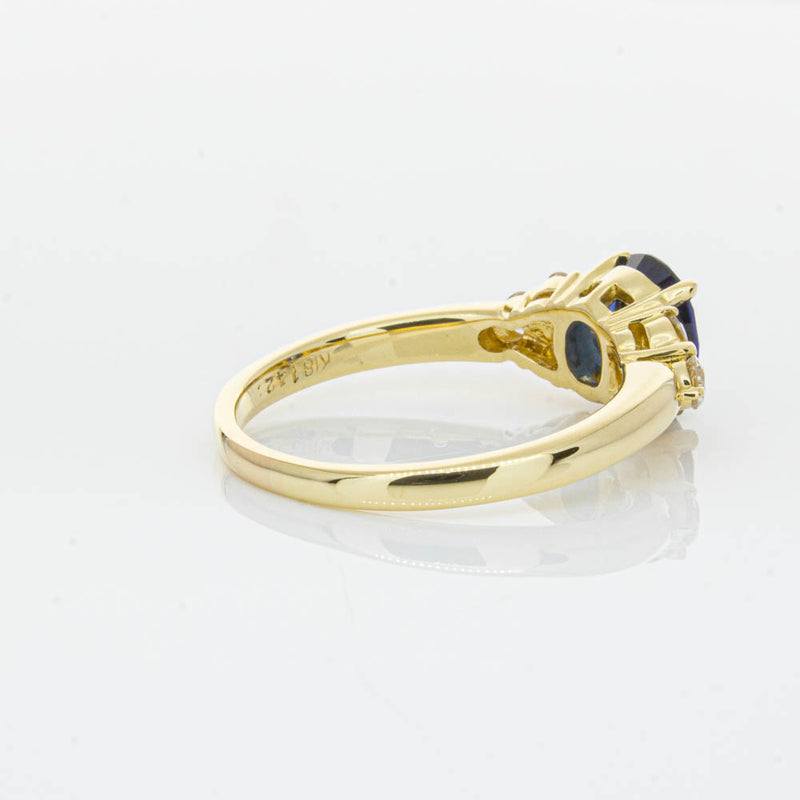 Deja Vu 18ct Yellow Gold 1.42ct Sapphire & Diamond Ring-Ring-Walker & Hall