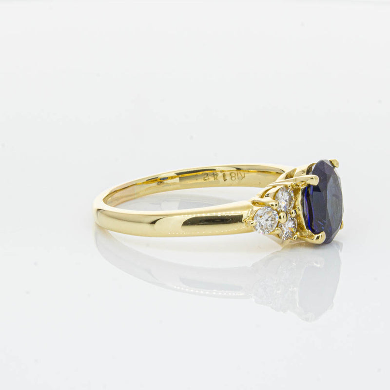Deja Vu 18ct Yellow Gold 1.42ct Sapphire & Diamond Ring-Ring-Walker & Hall