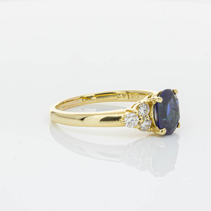 Deja Vu 18ct Yellow Gold 1.42ct Sapphire & Diamond Ring-Ring-Walker & Hall