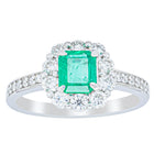 Deja Vu Platinum .48ct Emerald & Diamond Ring - Ring - Walker & Hall
