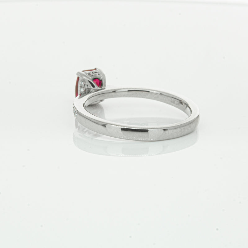 18ct White Gold 1.15ct Ruby & Diamond Ring-Ring-Walker & Hall