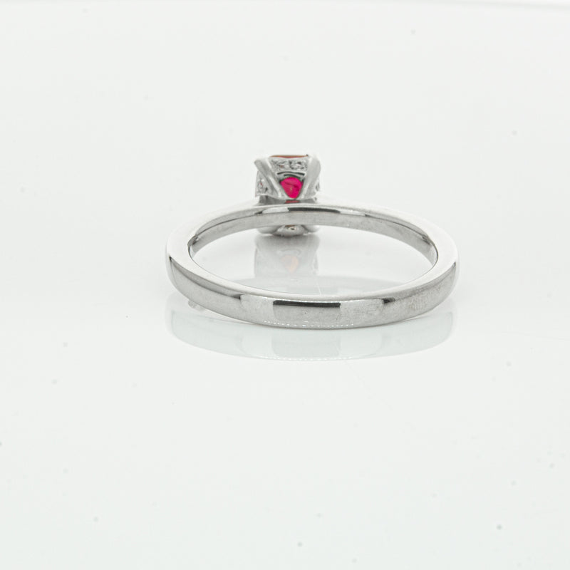 18ct White Gold 1.15ct Ruby & Diamond Ring-Ring-Walker & Hall