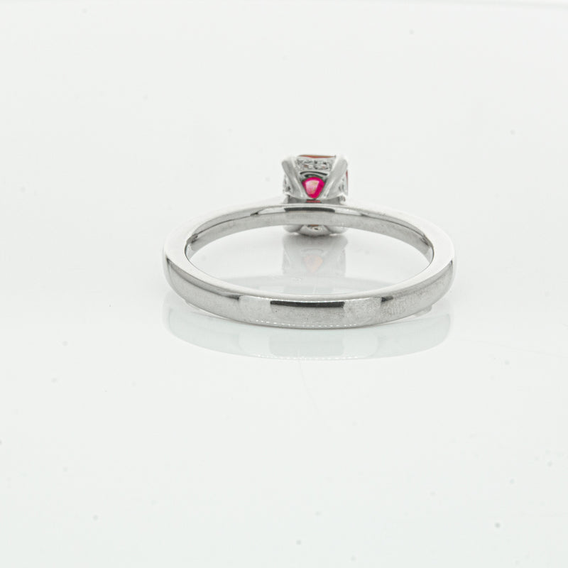 18ct White Gold 1.15ct Ruby & Diamond Ring-Ring-Walker & Hall