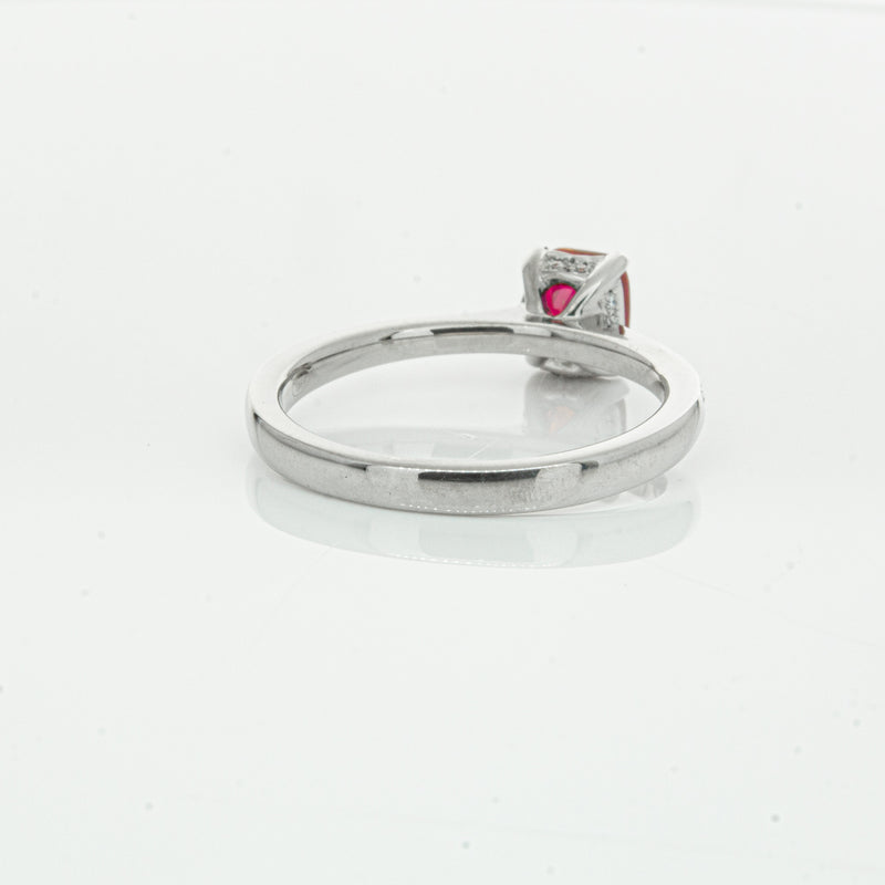18ct White Gold 1.15ct Ruby & Diamond Ring-Ring-Walker & Hall