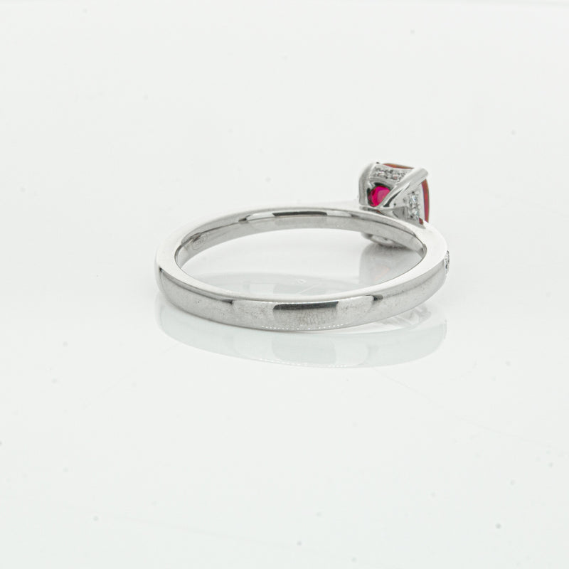 18ct White Gold 1.15ct Ruby & Diamond Ring-Ring-Walker & Hall