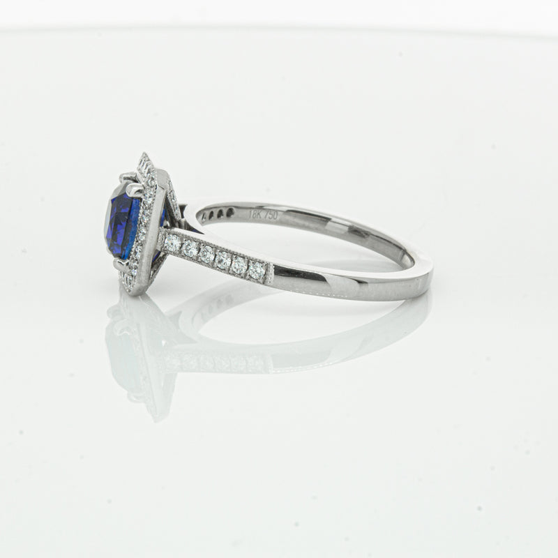 18ct White Gold Sapphire & Diamond Aria Ring-Ring-Walker & Hall