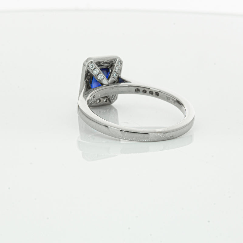 18ct White Gold Sapphire & Diamond Aria Ring-Ring-Walker & Hall