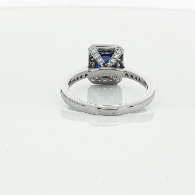 18ct White Gold Sapphire & Diamond Aria Ring-Ring-Walker & Hall