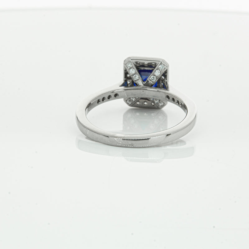 18ct White Gold Sapphire & Diamond Aria Ring-Ring-Walker & Hall