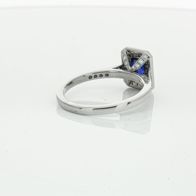 18ct White Gold Sapphire & Diamond Aria Ring-Ring-Walker & Hall
