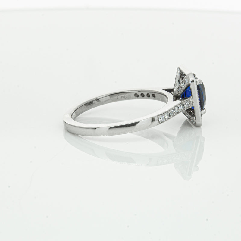 18ct White Gold Sapphire & Diamond Aria Ring-Ring-Walker & Hall