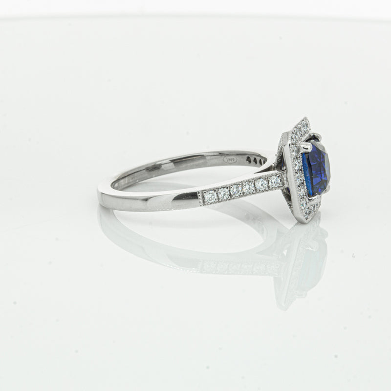 18ct White Gold Sapphire & Diamond Aria Ring-Ring-Walker & Hall