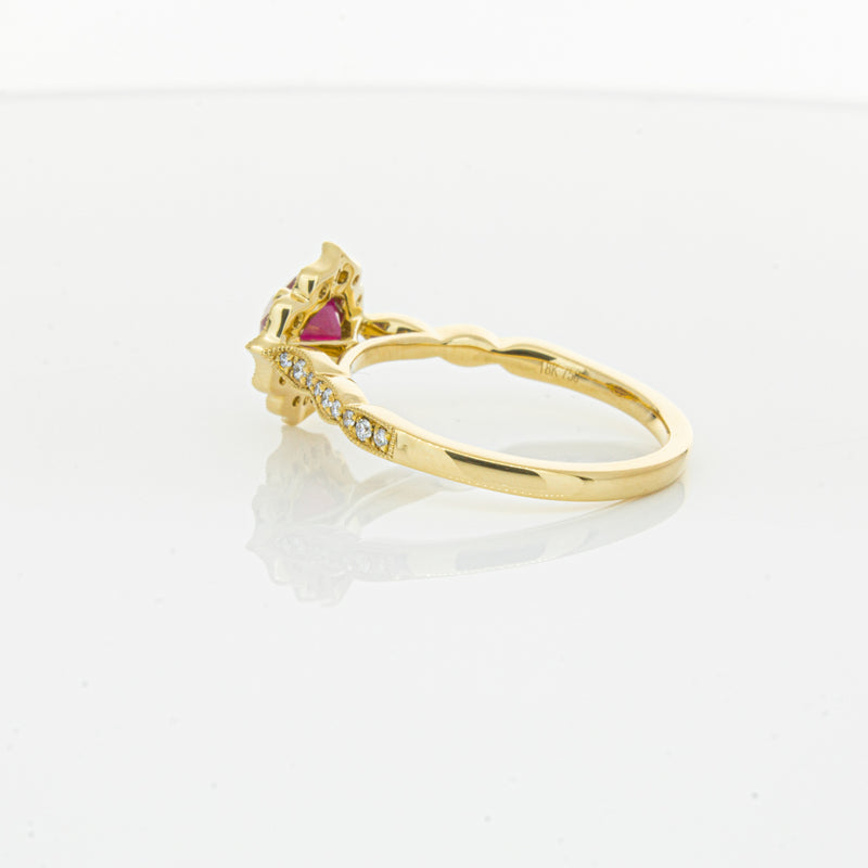 18ct Yellow Gold 1.33ct Ruby & Diamond Paramount Ring-Ring-Walker & Hall