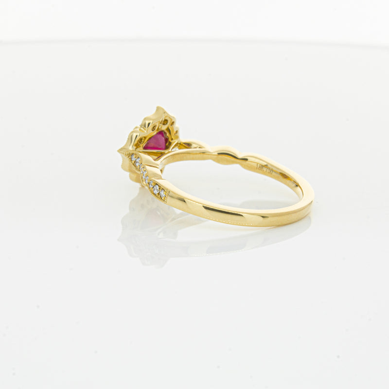 18ct Yellow Gold 1.33ct Ruby & Diamond Paramount Ring-Ring-Walker & Hall