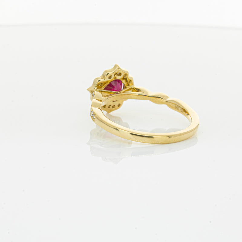 18ct Yellow Gold 1.33ct Ruby & Diamond Paramount Ring-Ring-Walker & Hall