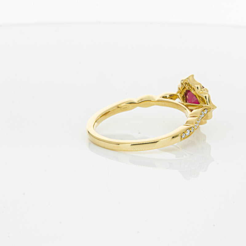 18ct Yellow Gold 1.33ct Ruby & Diamond Paramount Ring-Ring-Walker & Hall