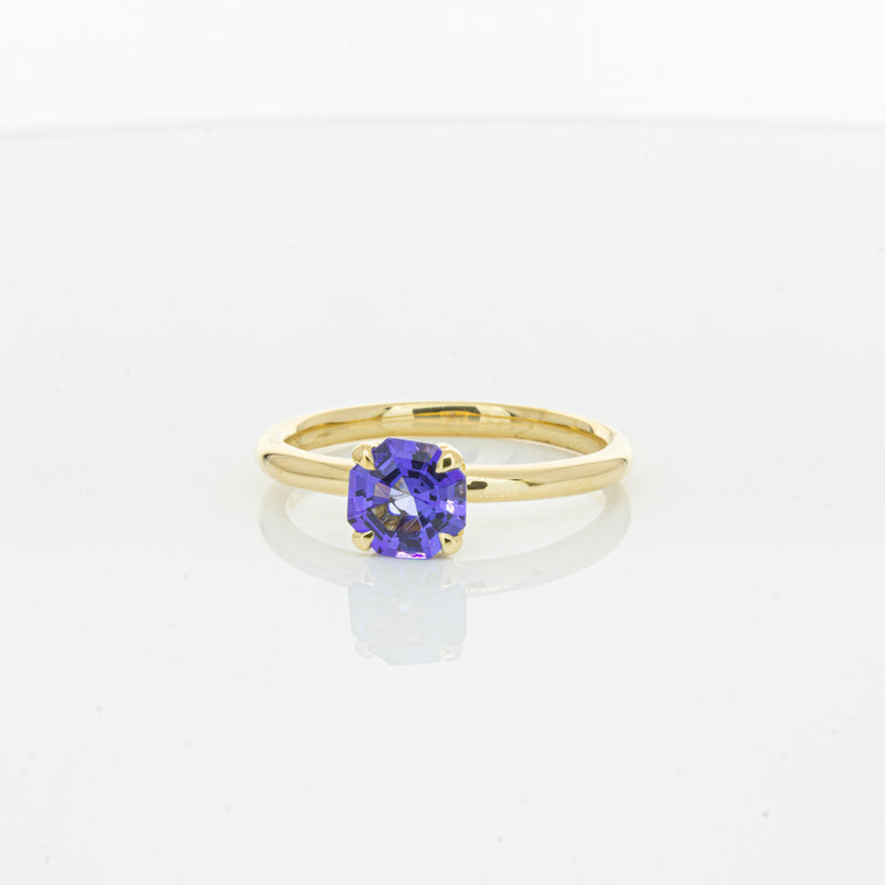 18ct Yellow Gold Tanzanite Mini Octavia Ring-Ring-Walker & Hall