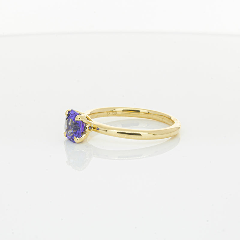 18ct Yellow Gold Tanzanite Mini Octavia Ring-Ring-Walker & Hall