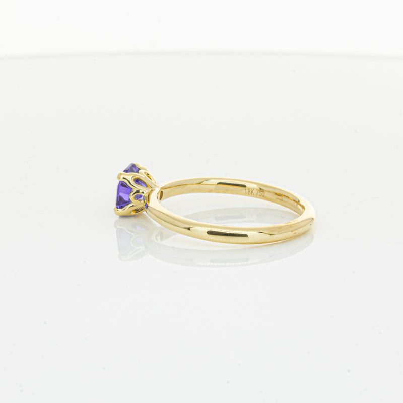 18ct Yellow Gold Tanzanite Mini Octavia Ring-Ring-Walker & Hall