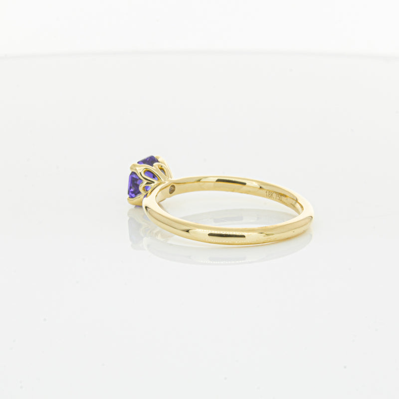 18ct Yellow Gold Tanzanite Mini Octavia Ring-Ring-Walker & Hall