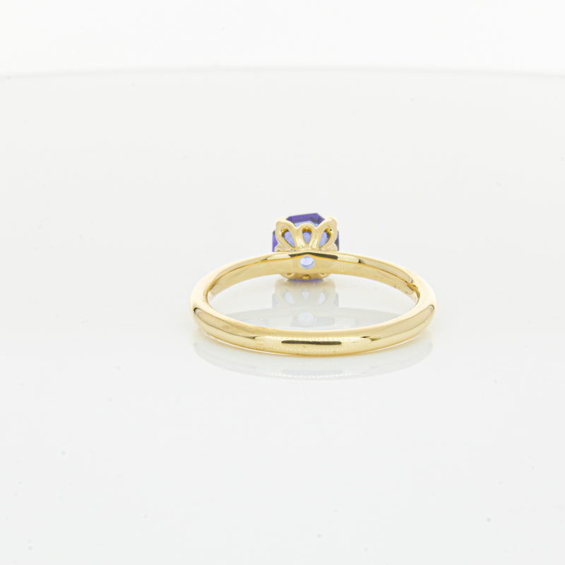 18ct Yellow Gold Tanzanite Mini Octavia Ring-Ring-Walker & Hall