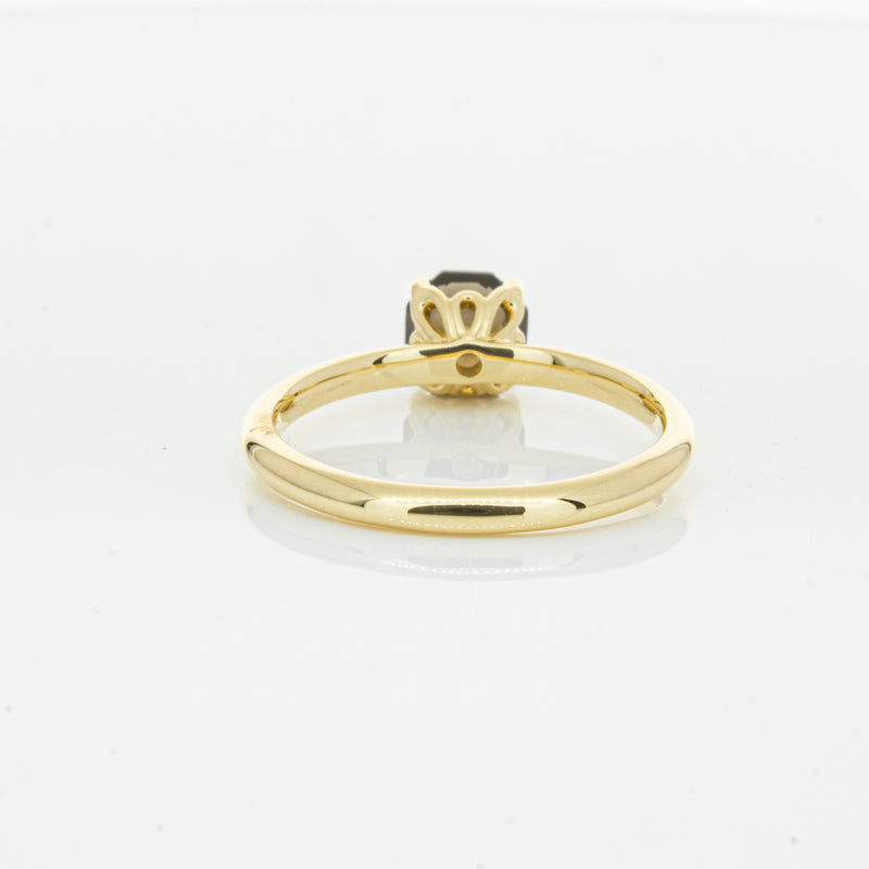 18ct Yellow Gold Smoky Quartz Mini Octavia Ring-Ring-Walker & Hall