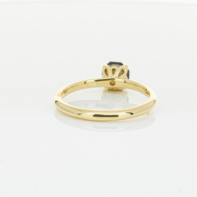 18ct Yellow Gold Smoky Quartz Mini Octavia Ring-Ring-Walker & Hall