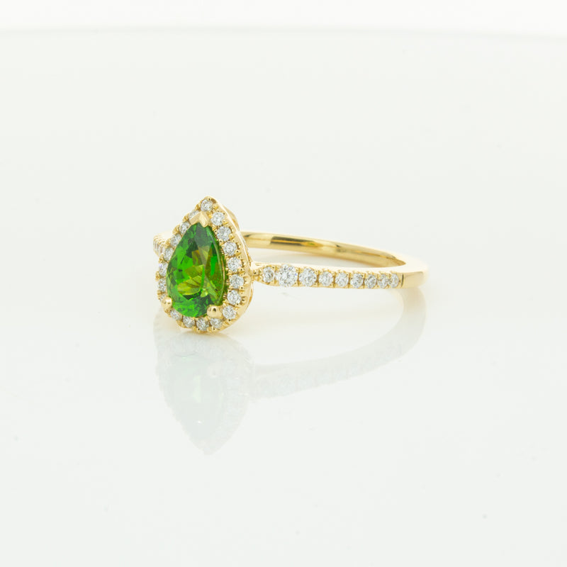 18ct Yellow Gold .74ct Tsavorite & Diamond Mini Sierra Ring-Ring-Walker & Hall