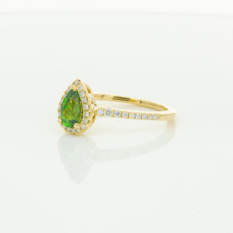 18ct Yellow Gold .74ct Tsavorite & Diamond Mini Sierra Ring-Ring-Walker & Hall