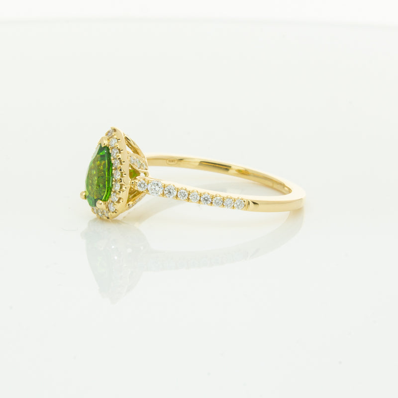18ct Yellow Gold .74ct Tsavorite & Diamond Mini Sierra Ring-Ring-Walker & Hall