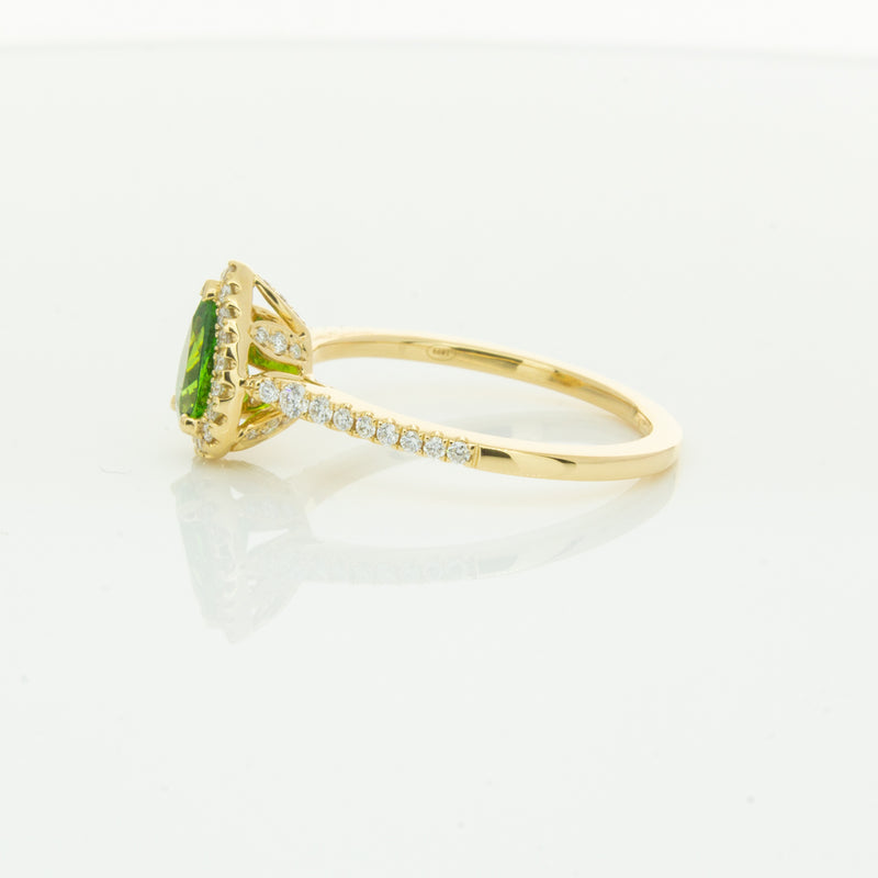 18ct Yellow Gold .74ct Tsavorite & Diamond Mini Sierra Ring-Ring-Walker & Hall