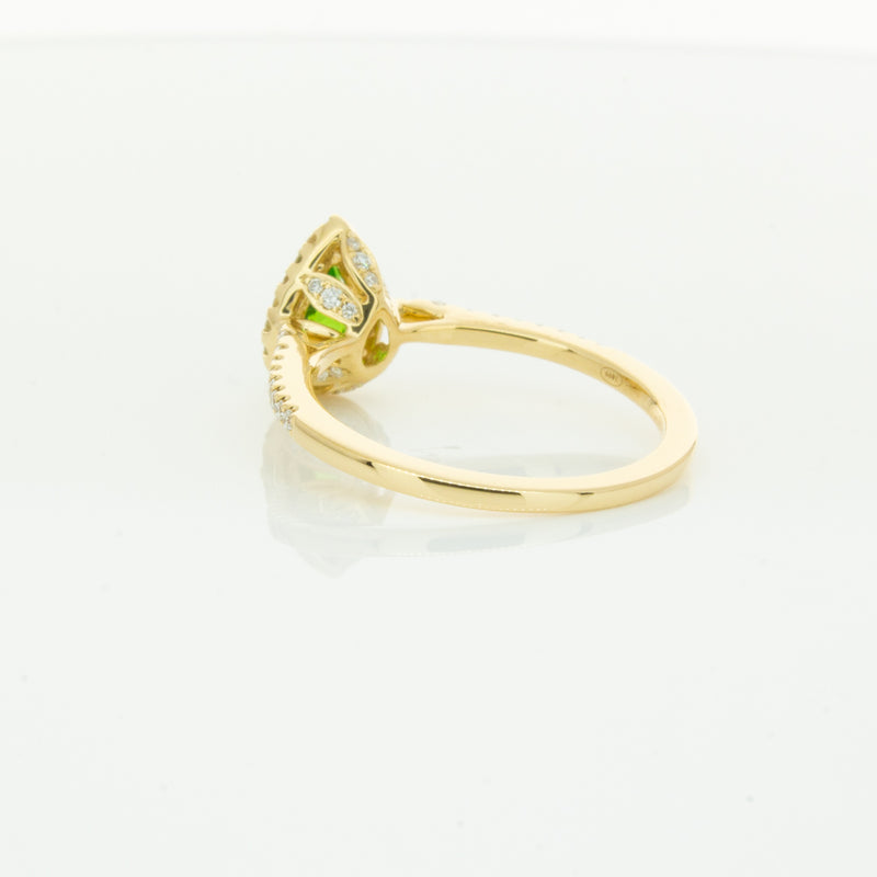 18ct Yellow Gold .74ct Tsavorite & Diamond Mini Sierra Ring-Ring-Walker & Hall