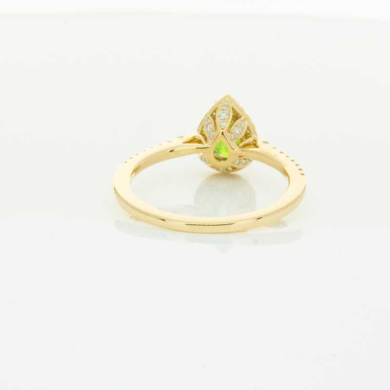 18ct Yellow Gold .74ct Tsavorite & Diamond Mini Sierra Ring-Ring-Walker & Hall