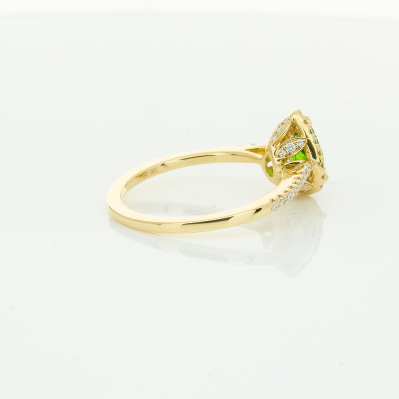 18ct Yellow Gold .74ct Tsavorite & Diamond Mini Sierra Ring-Ring-Walker & Hall
