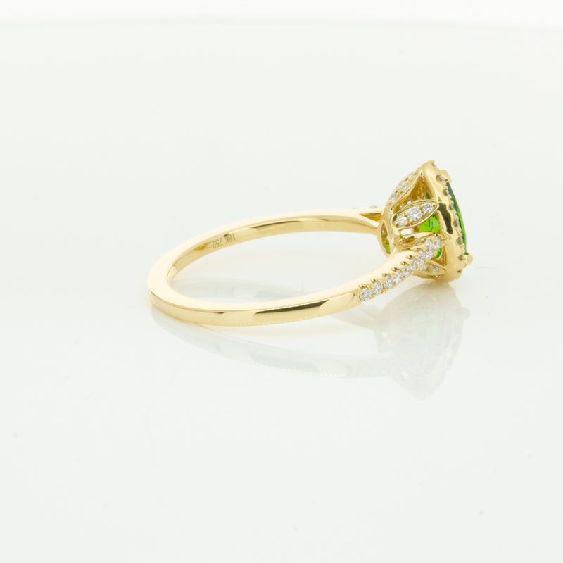 18ct Yellow Gold .74ct Tsavorite & Diamond Mini Sierra Ring-Ring-Walker & Hall